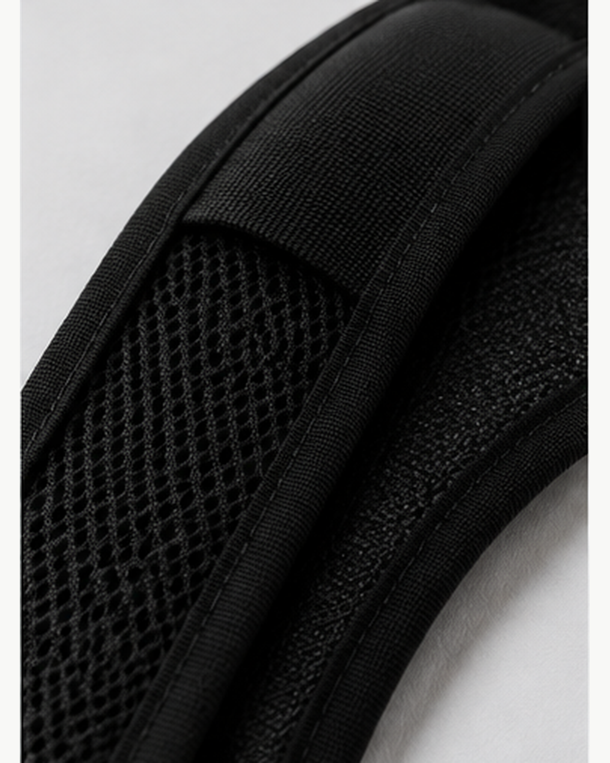 Close-up of the breathable padded fabric, green