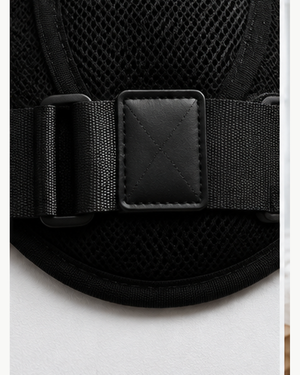 Close-up of the adjustable strap and buckle
