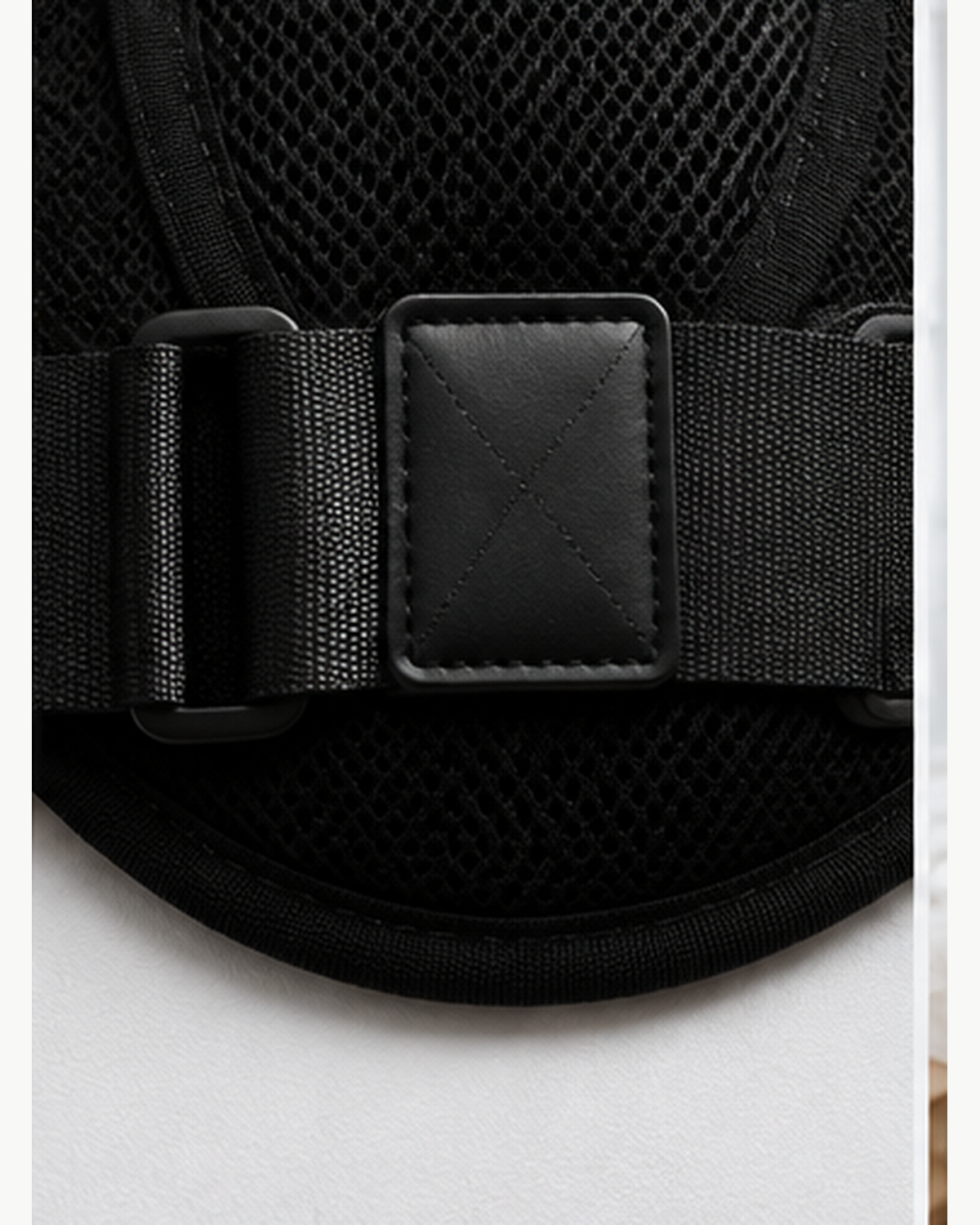Close-up of the adjustable strap and buckle