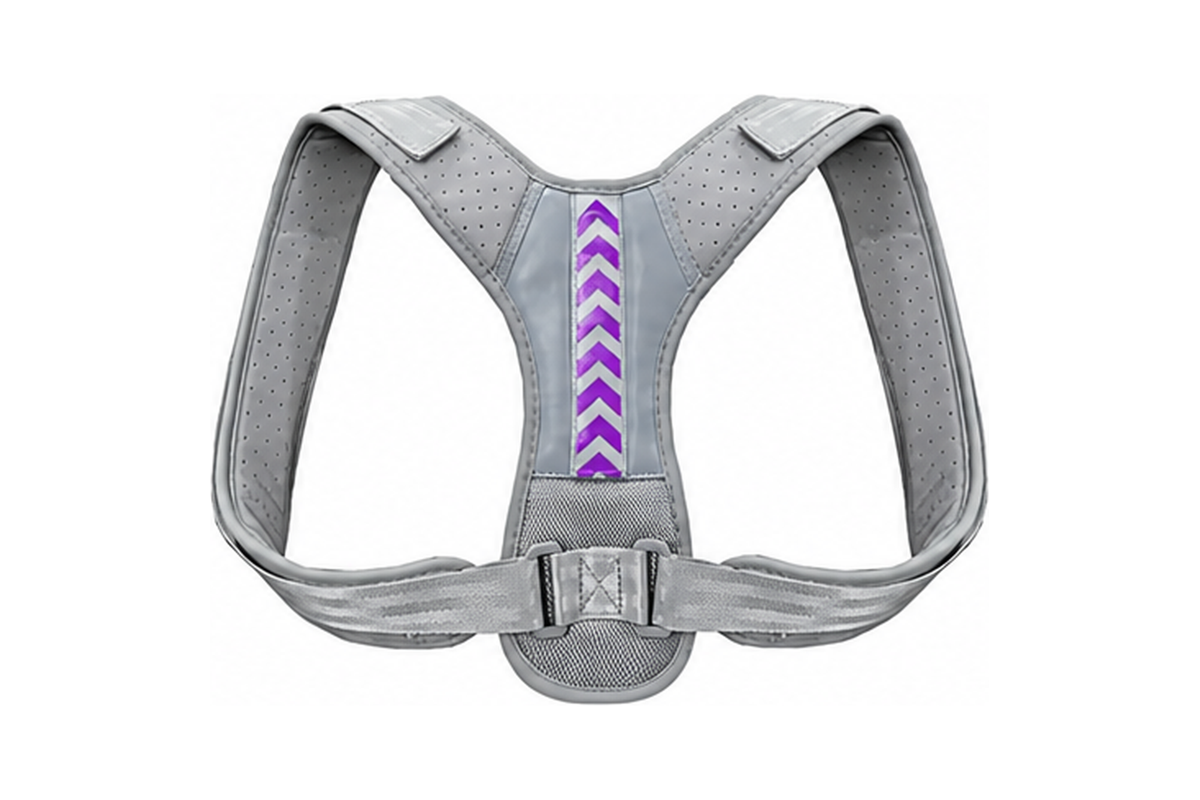 ALVA adjustable posture corrector in grey-purple