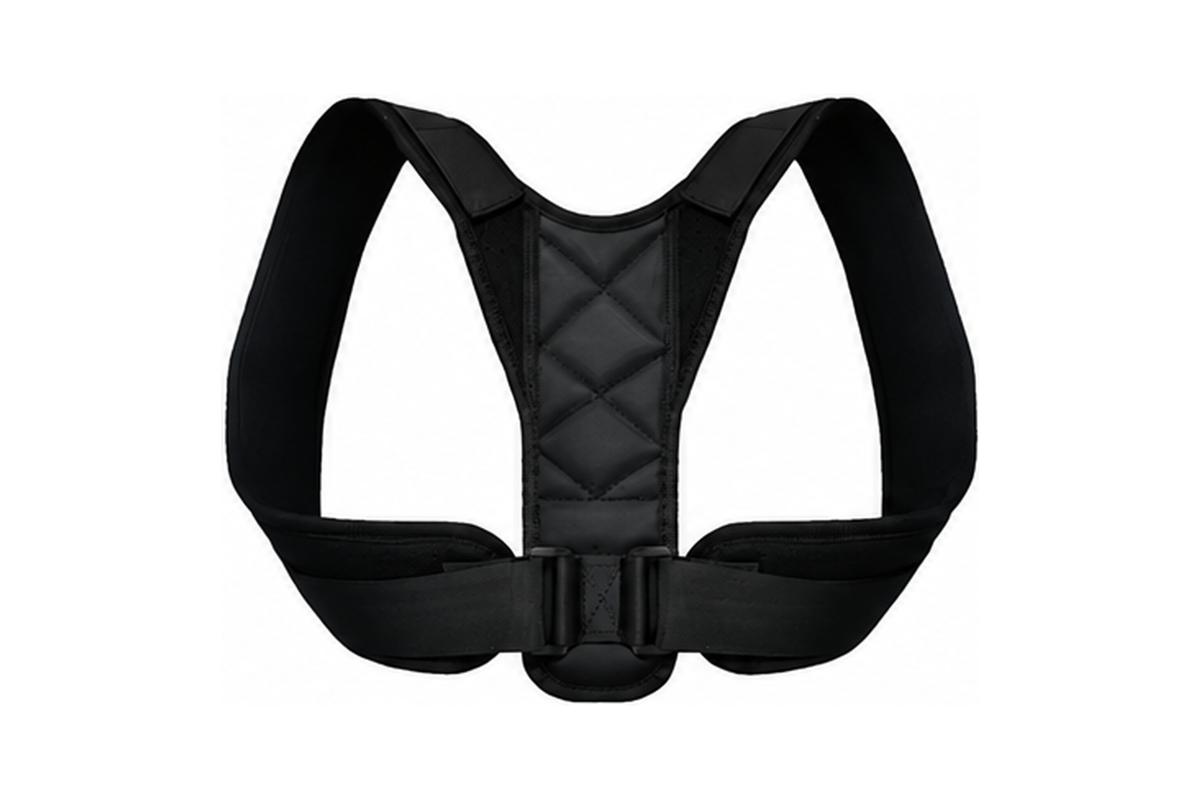 ALVA adjustable posture corrector in black